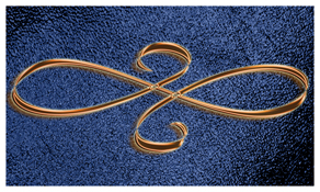 DNSEMP-C-601-CP-SH-BL Copper Scroll Shimmer Blue